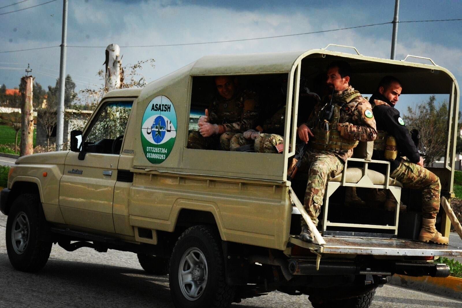 ئۆتۆمبێلێکی هێزەکانی ئاسایشی ڕاپەڕین لەکاتی بەجێهێنانی ئەرکی ڕۆژانەدا