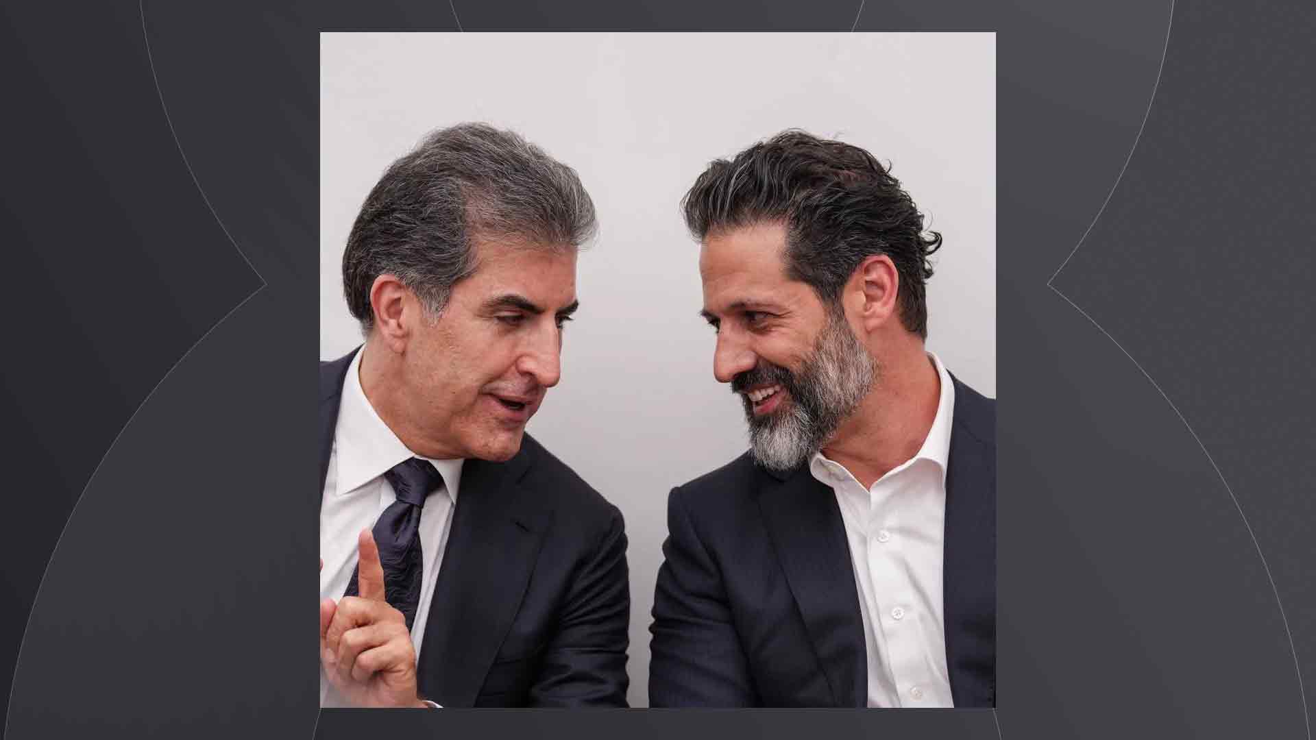 نێچیرڤان بارزانی، سەرۆکی هەرێمی کوردستان و قوباد تاڵەبانی، جێگری سەرۆکوەزیرانی هەرێمی کوردستان