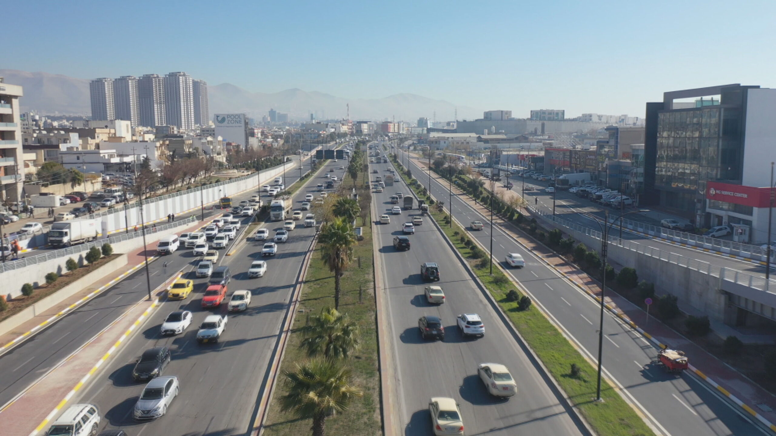 عکس خیابان شصت متری ملک محمود در سلیمانیه