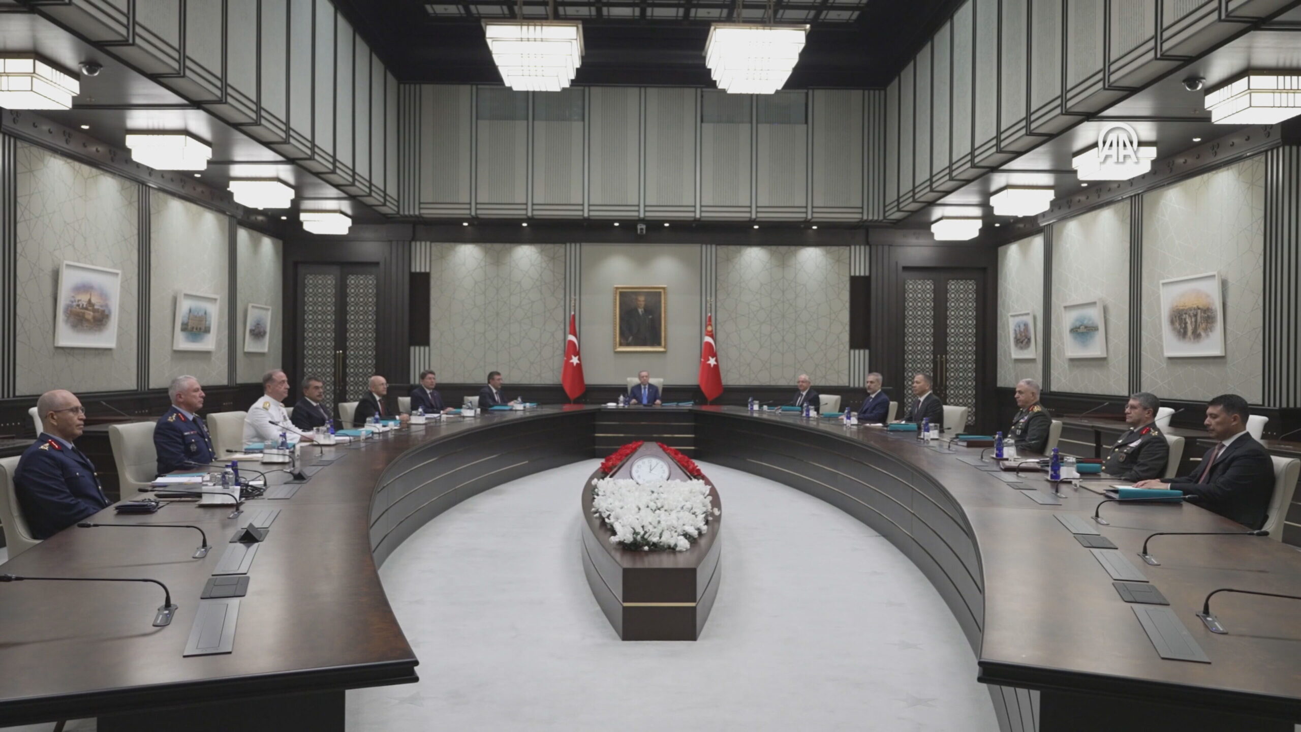 جلسه شورای عالی نظامی ترکیه به ریاست رجب طیب اردوغان