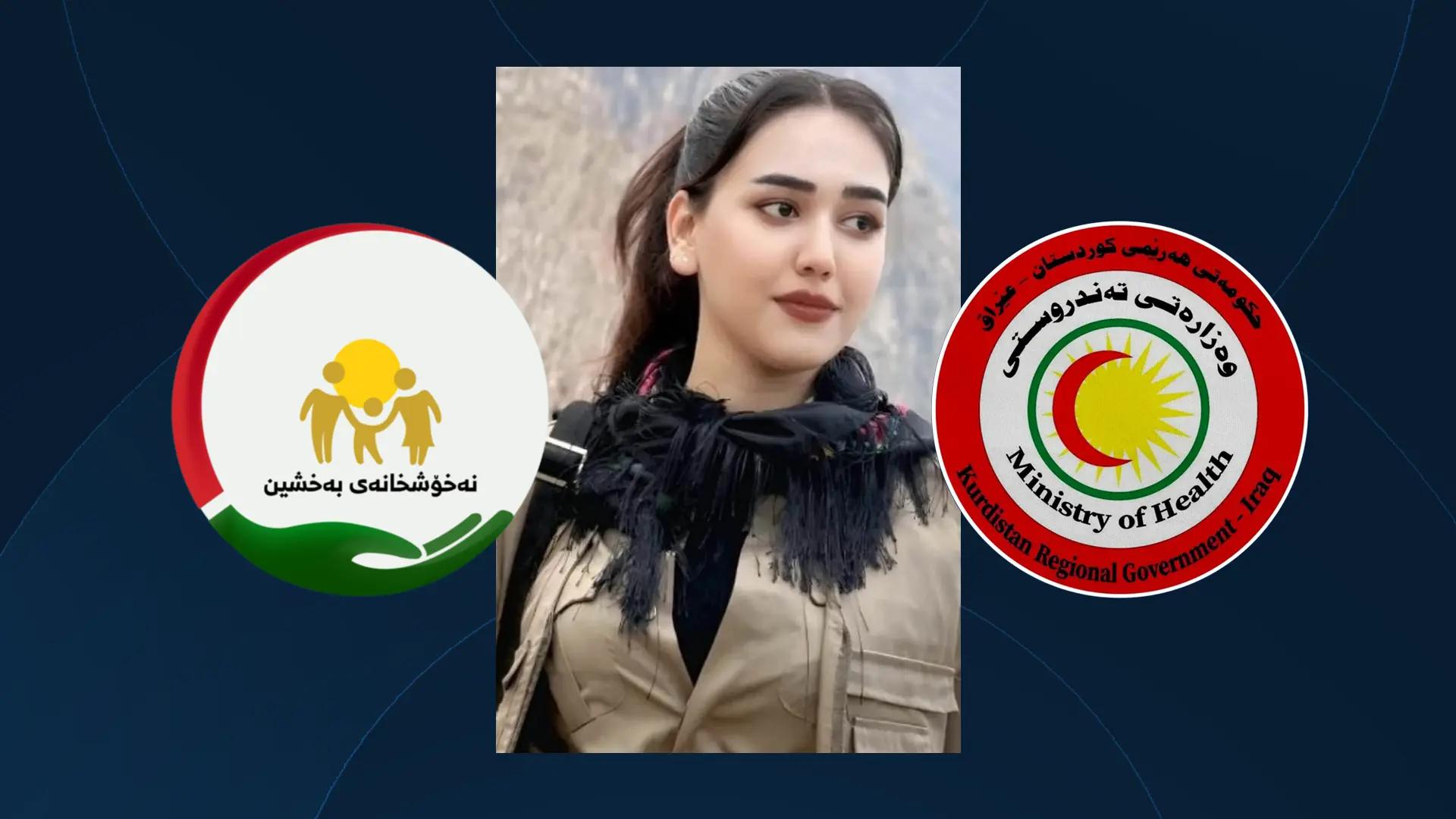 لوگوی وزارت تندرستی و بهداشت، تصویر غزل مولان و لوگوی بیمارستان بخشین