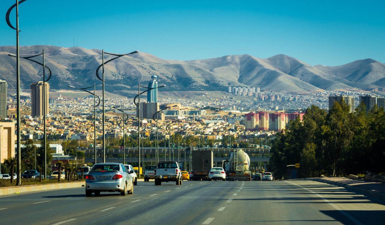 نمایی از آسمان صاف شهر سلیمانیه