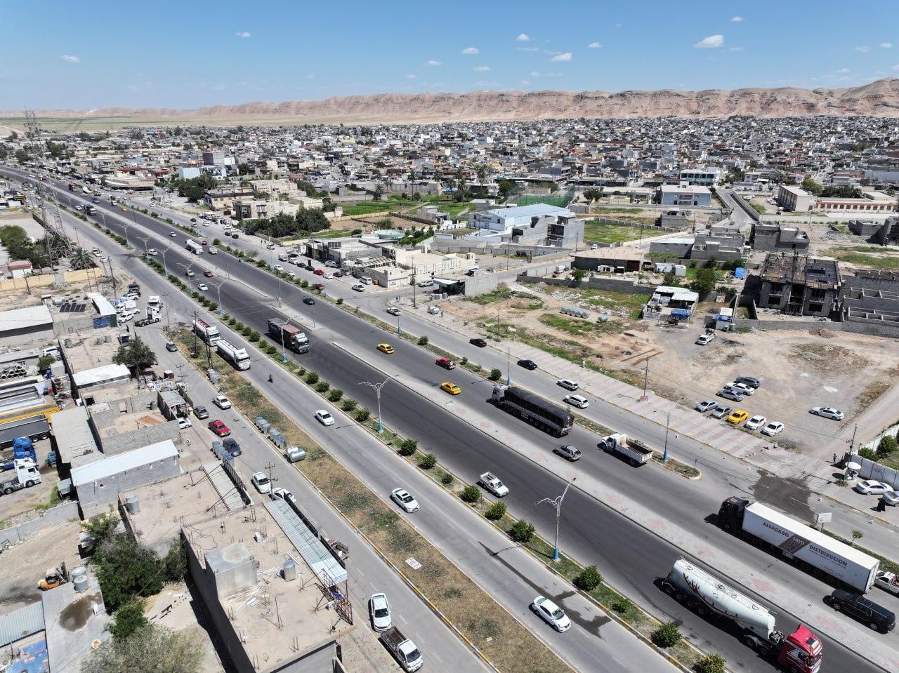 نمای از جادە کرکوک-بغداد