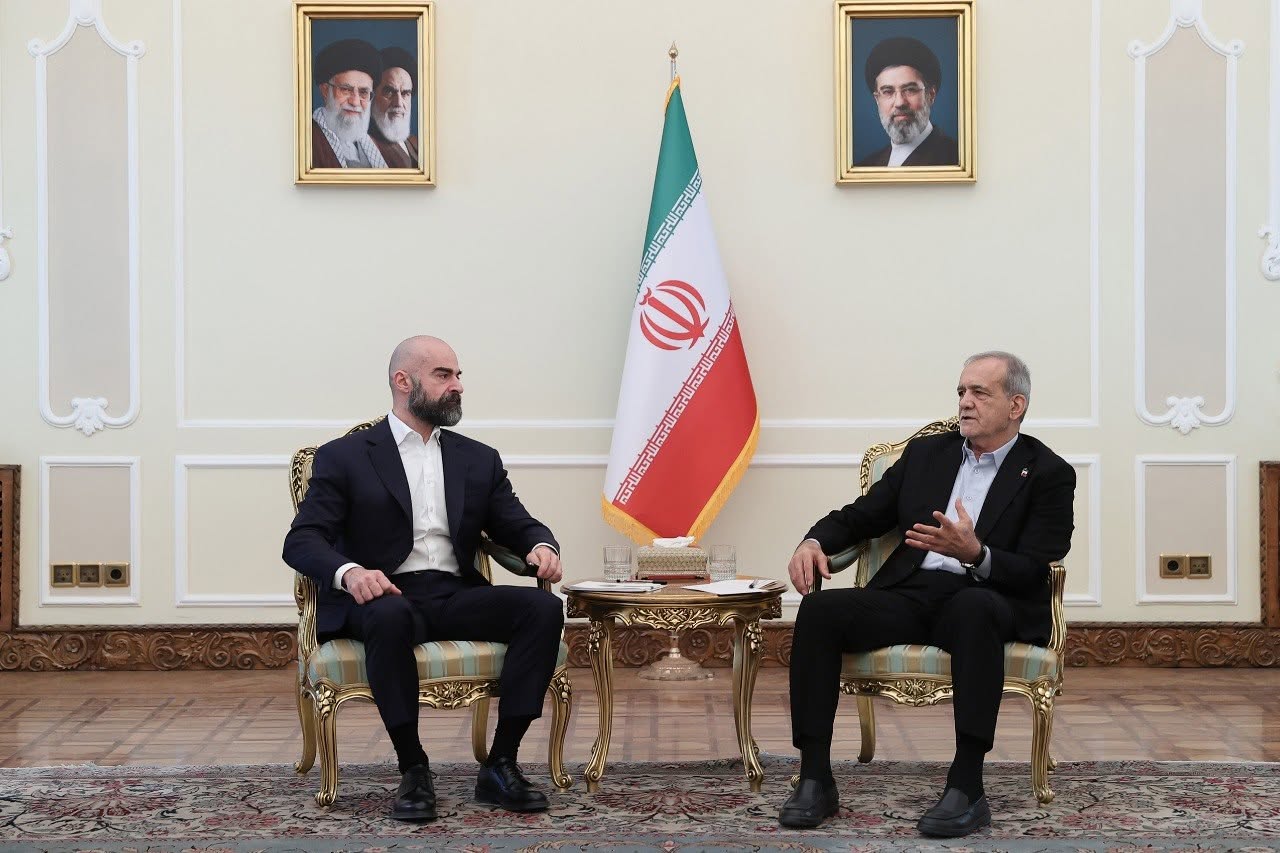 دیدار بافل جلال طالبانی، رئیس اتحادیه میهنی کوردستان و مسعود پزشکیان، رئیس‌جمهور ایران در تهران