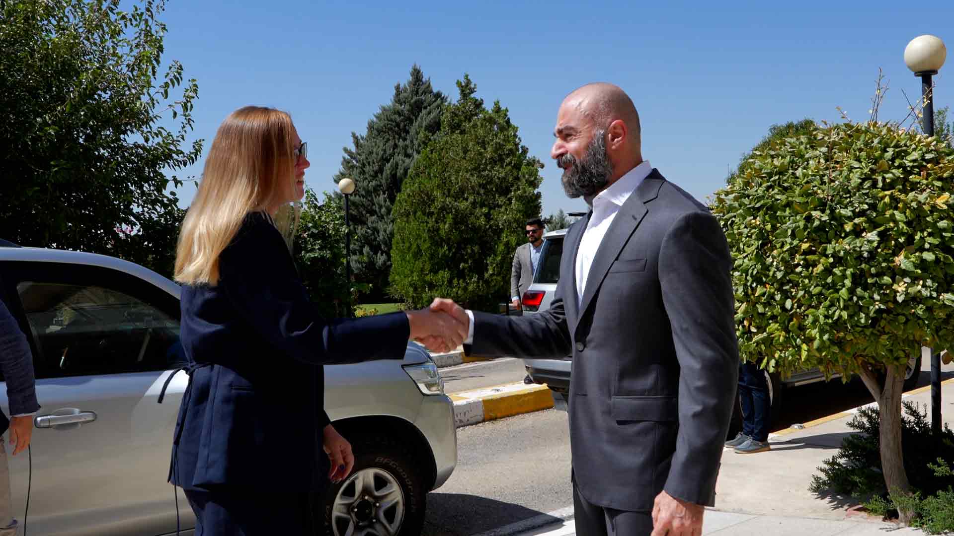 دیدار بافل جلال طالبانی، رئیس اتحادیه میهنی کوردستان و هالی ویر، سرکنسول جدید بریتانیا