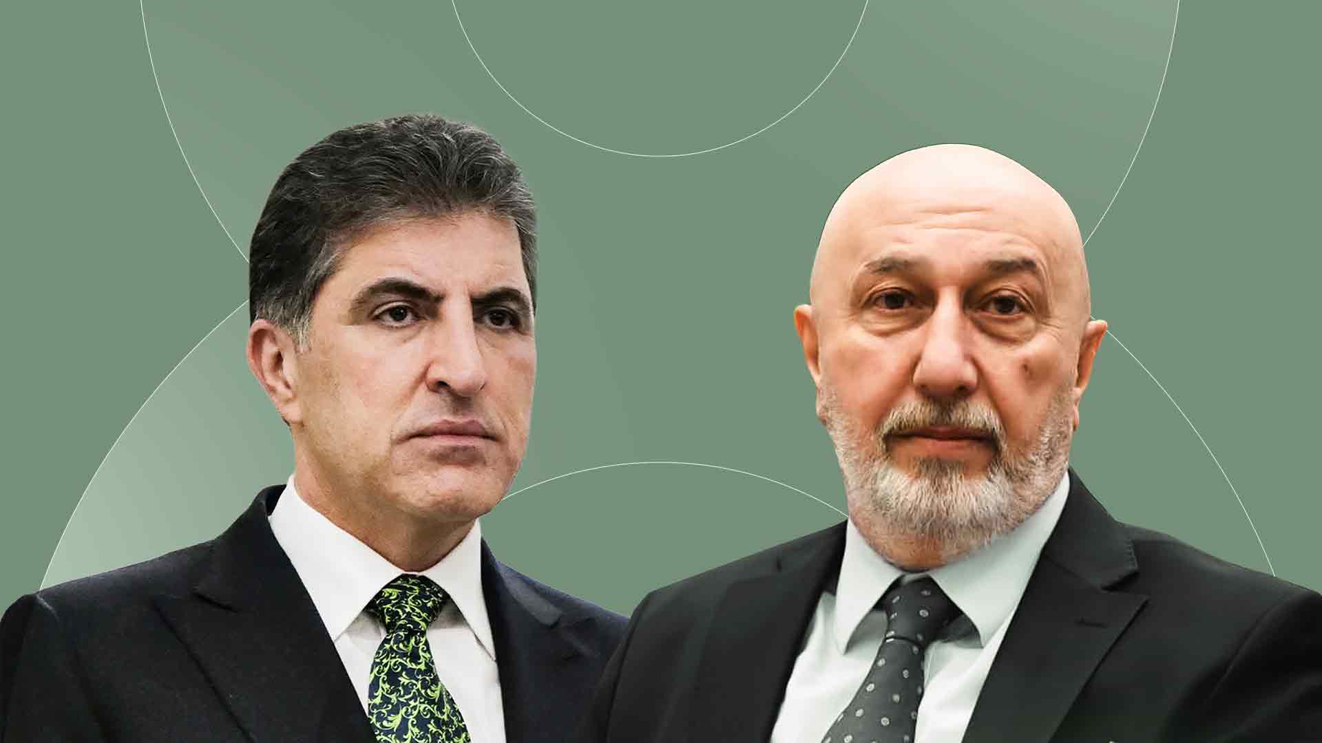 نزار آمیدی، رئیس‌جمهور عراق و نچیروان بارزانی، رئیس اقلیم کوردستان