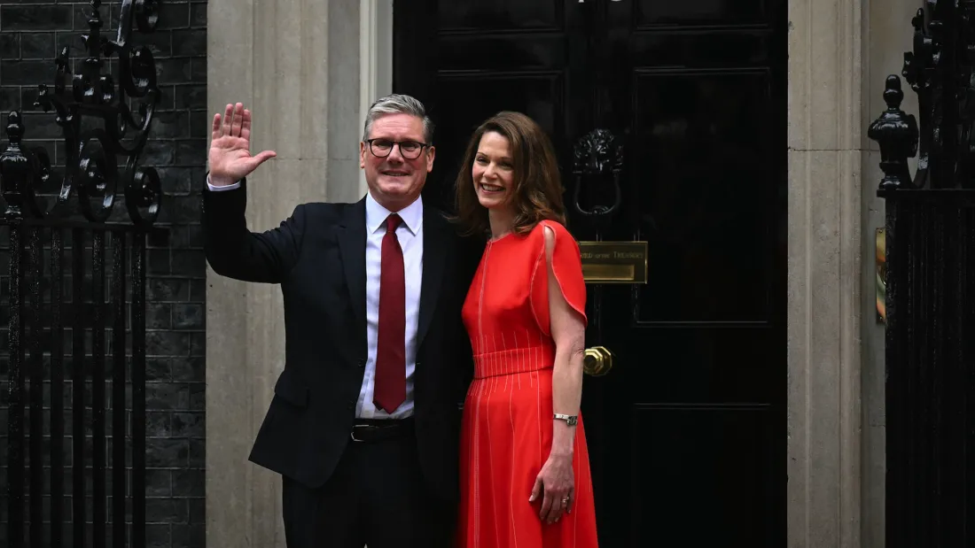 Keir Starmer, saraya eşiyle birlikte geldi / Fotoğraf: AFP 
